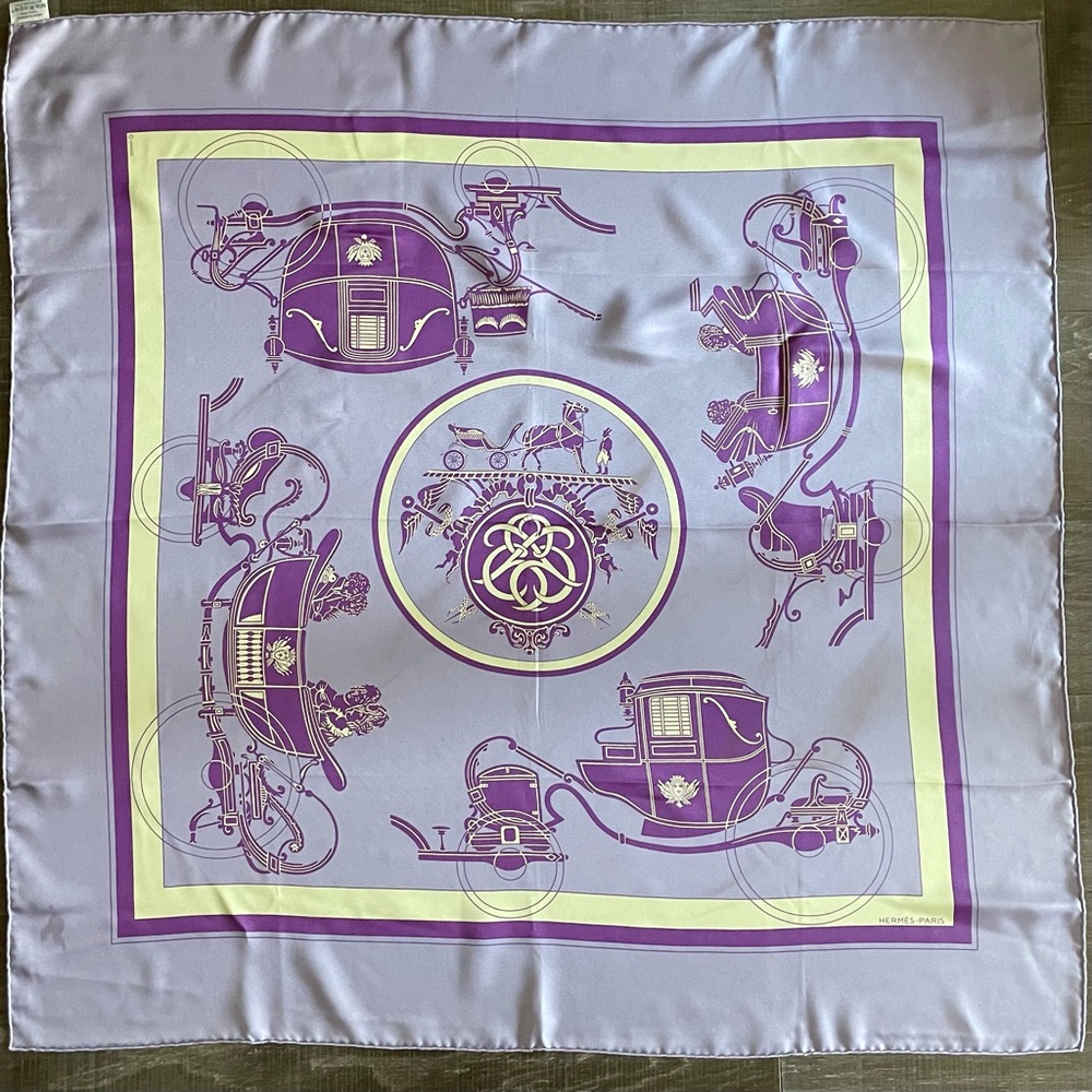 Hermès Ex Libris 90 Silk Scarf Vintage Rare - Picture 2 of 7